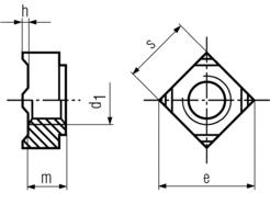 square weld nut specification